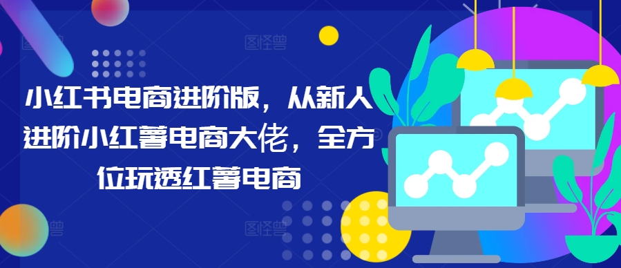 小红书电商进阶版，从新人进阶小红薯电商大佬，全方位玩透红薯电商-创薯资源