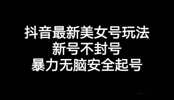 抖音最新美女号玩法，新号不封号，暴力无脑安全起号【揭秘】-创薯资源