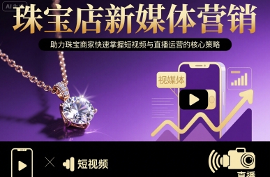 珠宝店新媒体营销，助力珠宝商家快速掌握短视频与直播运营的核心策略-创薯资源