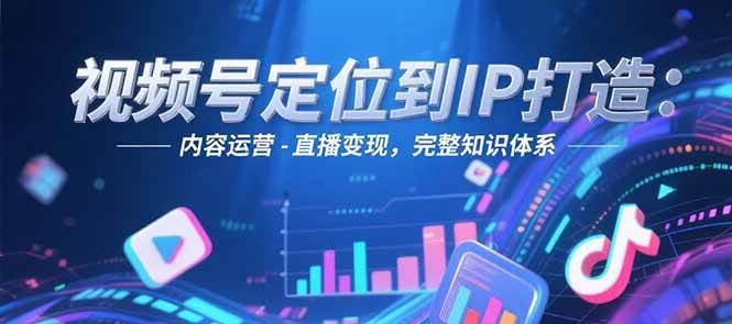 视频号定位到IP打造：账号搭建-内容运营-直播变现，完整知识体系-创薯资源