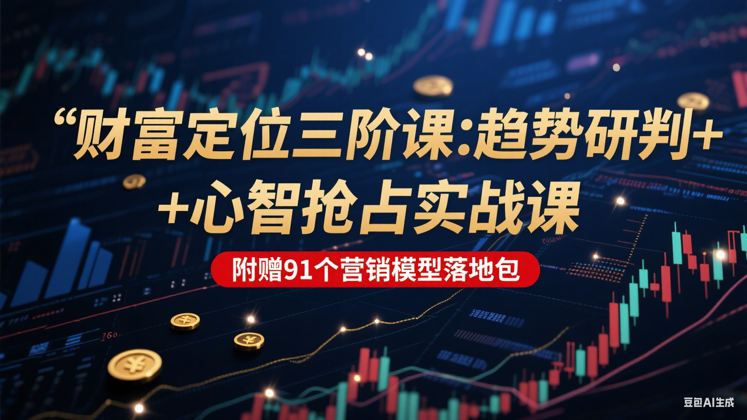 财富定位三阶：趋势研判 + 心智抢占实战课，附赠91个营销模型落地包-创薯资源