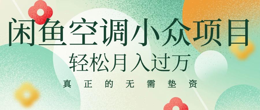 闲鱼卖空调小众项目 轻松月入过万 真正的无需垫资金-创薯资源