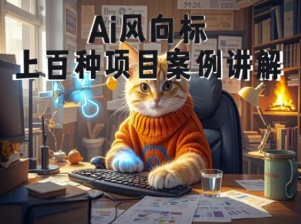 Ai风向标-附100种项目案例玩法-0基础小白到大神ai视频商业应用教学-创薯资源