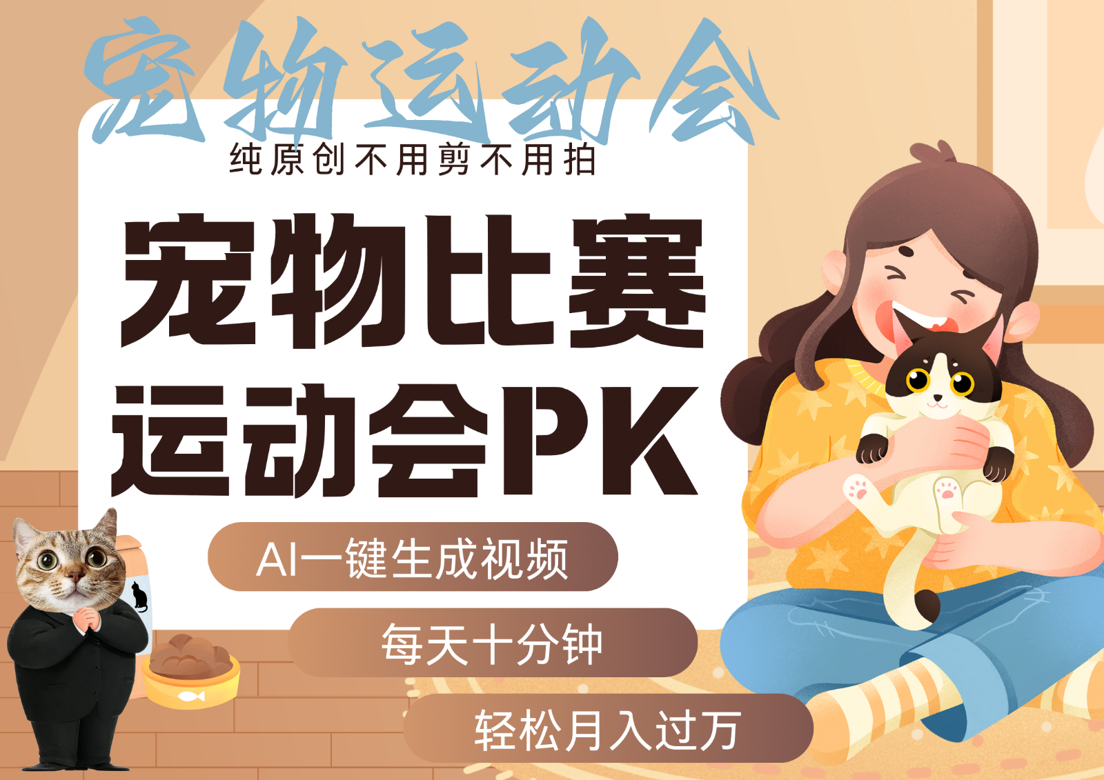 AI萌宠运动员跳水 射击 篮球 足球比赛 每天十分钟 附详细提示词文案库 代替做…-创薯资源