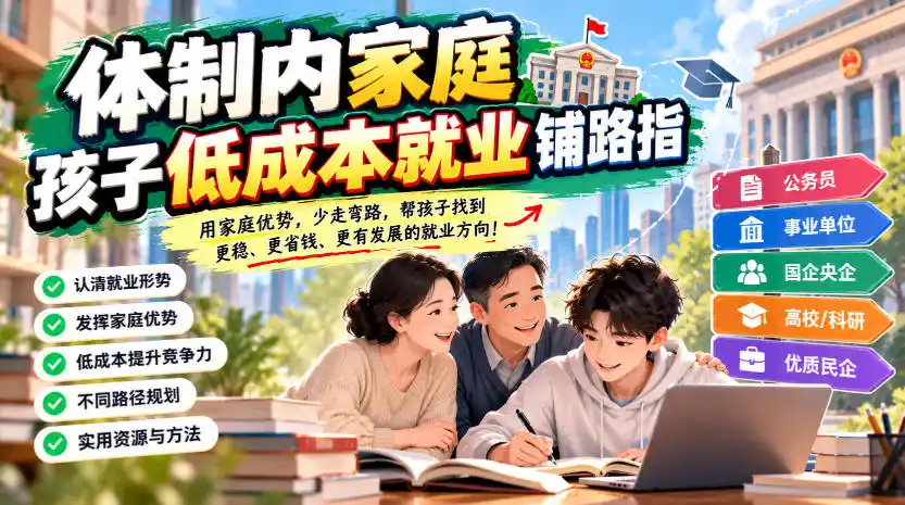 某公众号付费文章：体制内家庭，孩子低成本就业铺路指-创薯资源