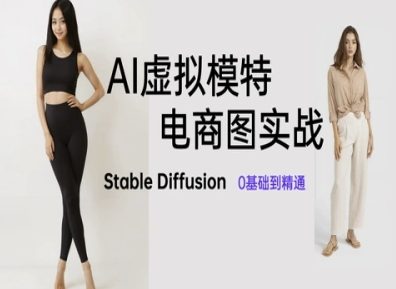 AI虚拟模特电商图实战，AI绘画Stable Diffusion 0基础到精通-创薯资源