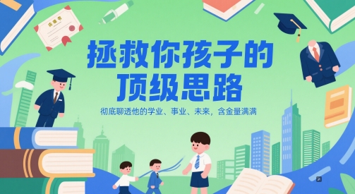 付费文章：拯救你孩子的顶级思路，彻底聊透他的学业、事业、未来，含金量满满-创薯资源