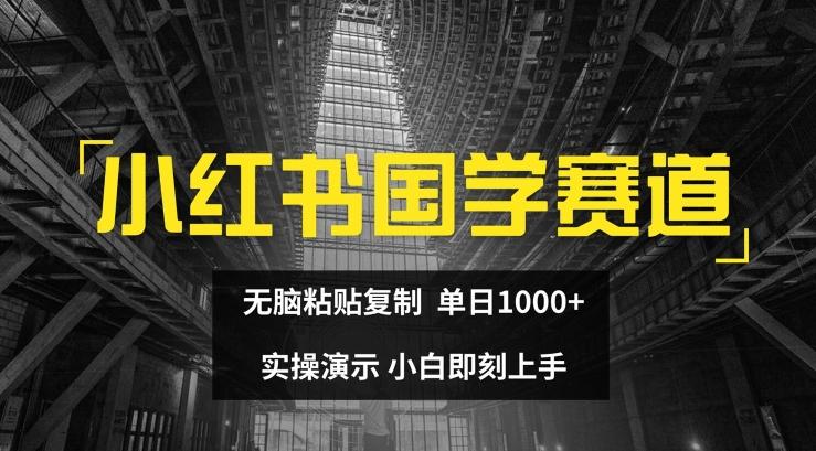 小红书国学赛道，无脑粘贴复制，单日1K，实操演示，小白即刻上手【揭秘】-创薯资源
