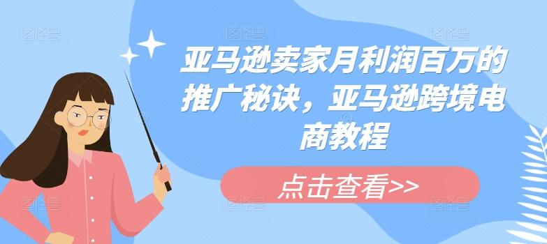 亚马逊卖家月利润百万的推广秘诀，亚马逊跨境电商教程-创薯资源
