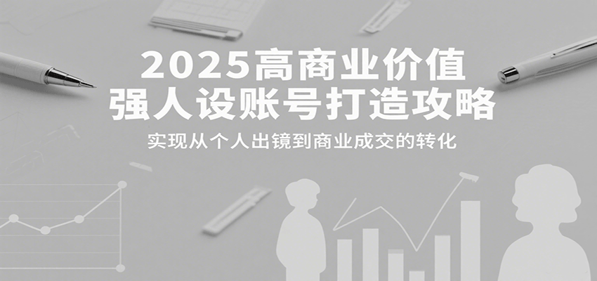 2025高商业价值强人设账号打造攻略，实现从个人出镜到商业成交的转化-创薯资源