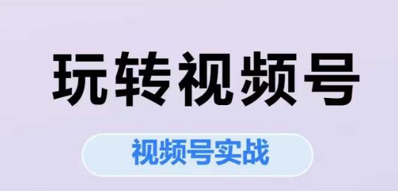 玩转视频号，视频号实战系列课-创薯资源