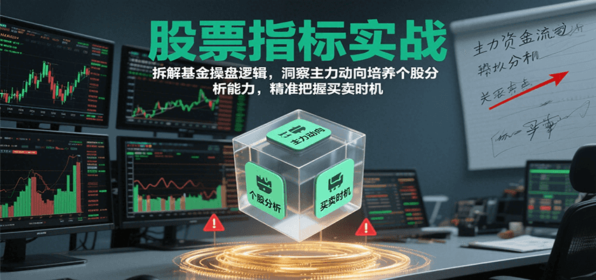 股票指标实战，基金操盘逻辑拆解，洞察主力动向培养个股分析能力把握买卖时机(更新)-创薯资源