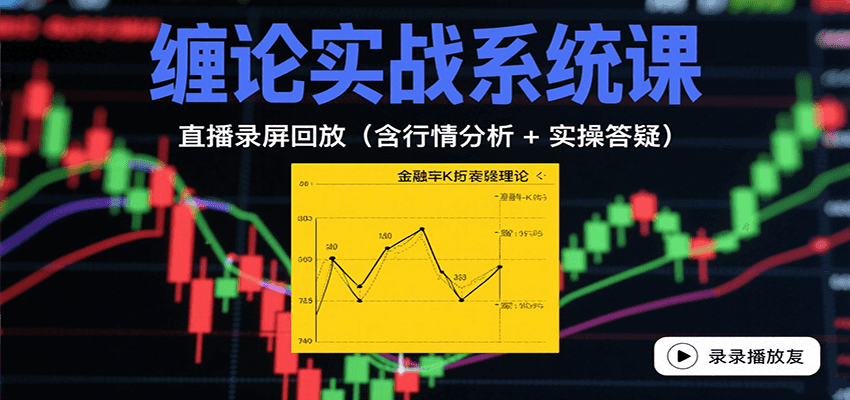 缠论实战系统课：直播录屏回放(含行情分析 + 实操答疑(更新9月)-创薯资源
