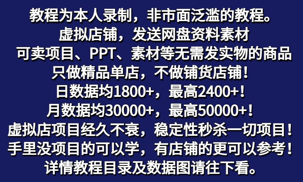 图片[1]-拼多多虚拟店铺项目，电脑挂机自动发货，单店日利润300+-创薯资源