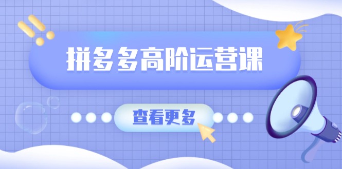 拼多多高阶运营课：极致群爆款玩法，轻付费无尽复制，打造单品爆款之路-创薯资源