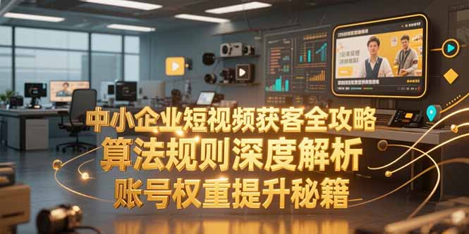 中小企业短视频获客全攻略，算法规则深度解析，账号权重提升秘籍-创薯资源