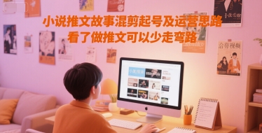 小说推文故事混剪起号及运营思路，看了做推文可以少走弯路-创薯资源