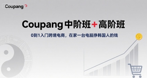 Coupang中阶班+高阶班，0到1入门跨境电商，在家一台电脑挣韩国人的钱-创薯资源