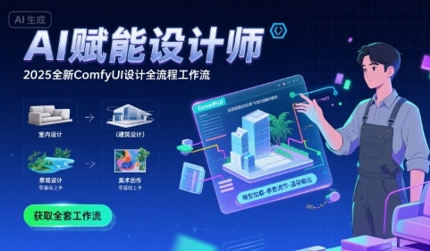 AI赋能设计师， 2025全新comfyui设计全流程工作流 ，室内-建筑-景观-美术，零基础直接上手-创薯资源