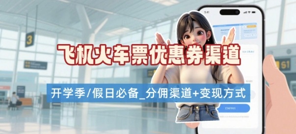 学生党必看！机票火车票优惠券申请渠道 + 项目打法，开学季节日速存-创薯资源