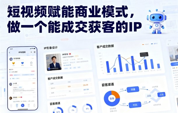 短视频赋能商业模式，做一个能成交获客的IP-创薯资源