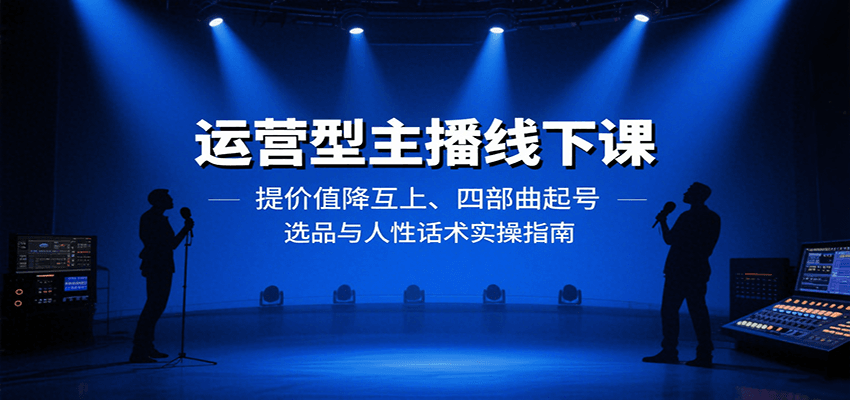 运营型主播线下课：提价值降互上、四部曲起号、选品与人性话术实操指南-创薯资源