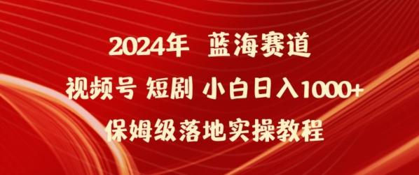 2024年视频号短剧新玩法小白日入1000+保姆级落地实操教程【揭秘】-创薯资源