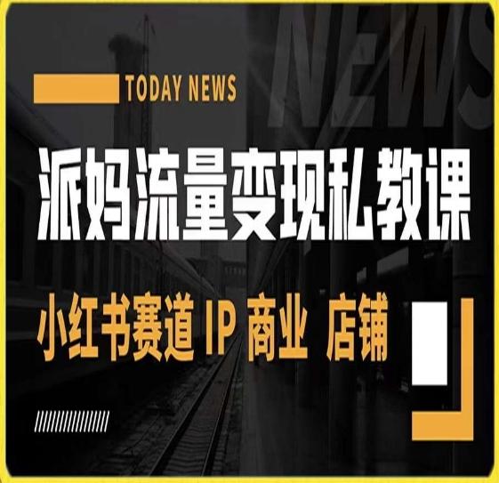 派妈流量变现私教课，小红书赛道IP  商业  店铺 -创薯资源