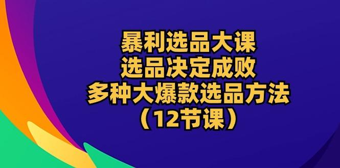 暴利 选品大课：选品决定成败，教你多种大爆款选品方法(12节课-创薯资源