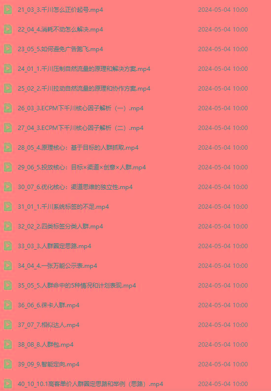 图片[2]-2024单品正价起号，直播素材投流选品：选品课+投流课+素材课+卡首屏/100节-创薯资源