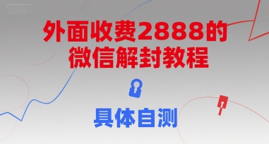 外面收费2888的微信解封教程，具体自测-创薯资源